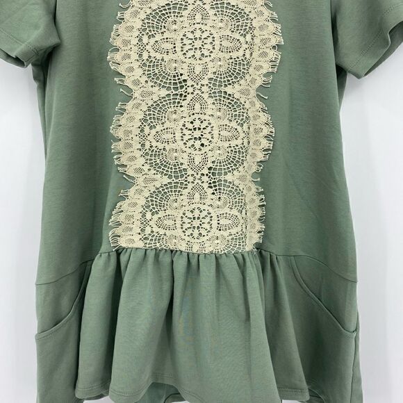 LOGO Lounge by Lori Goldstein lace detail top - Picture 4 of 6